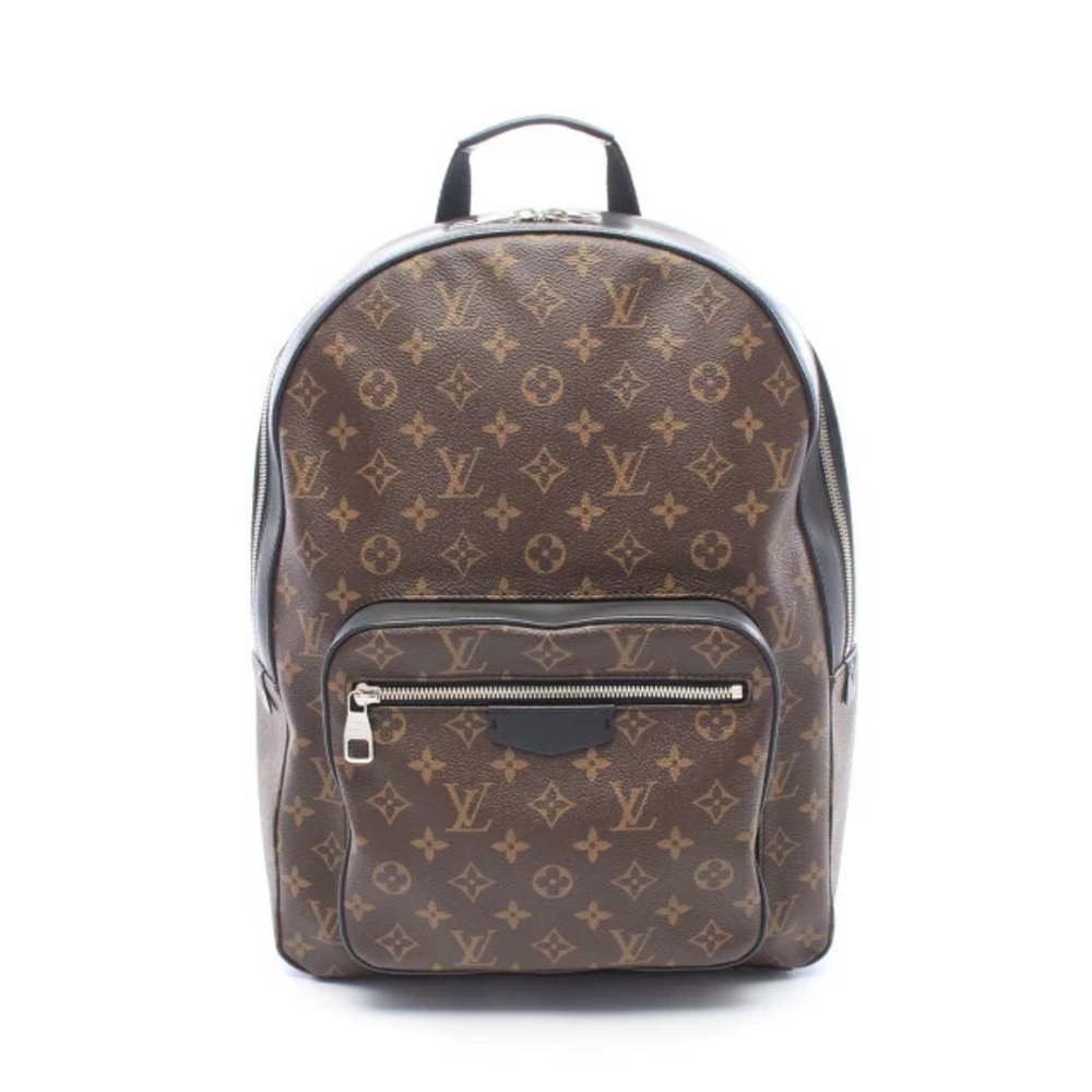 Louis Vuitton Josh Backpack Rucksack Canvas Leather Macassar Brown Black